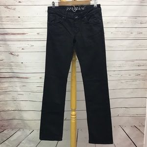 Mavi Olivia Low Rise Straight Black Jeans Sz 27L